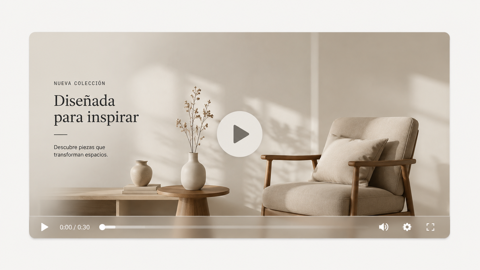 Vídeo de ejemplo: Nueva colección, diseñada para inspirar